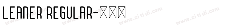 leaner regular字体转换